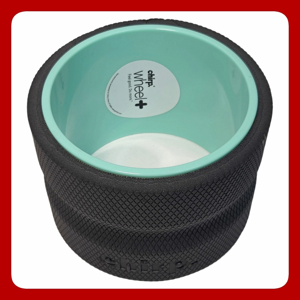 Chirp Wheel+ 6in Back Roller Deep Tissue Muscle Massage Spinal Canal Black Mint